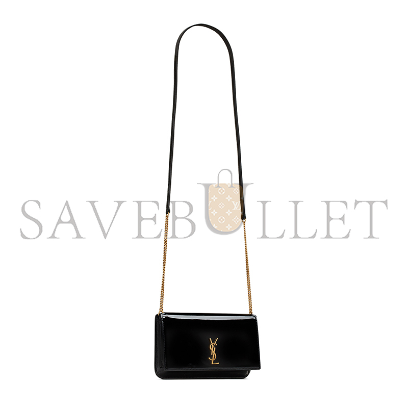 YSL CASSANDRE PHONE HOLDER IN PATENT LEATHER 808548BMIIJ1000 (18*11*2.5cm)